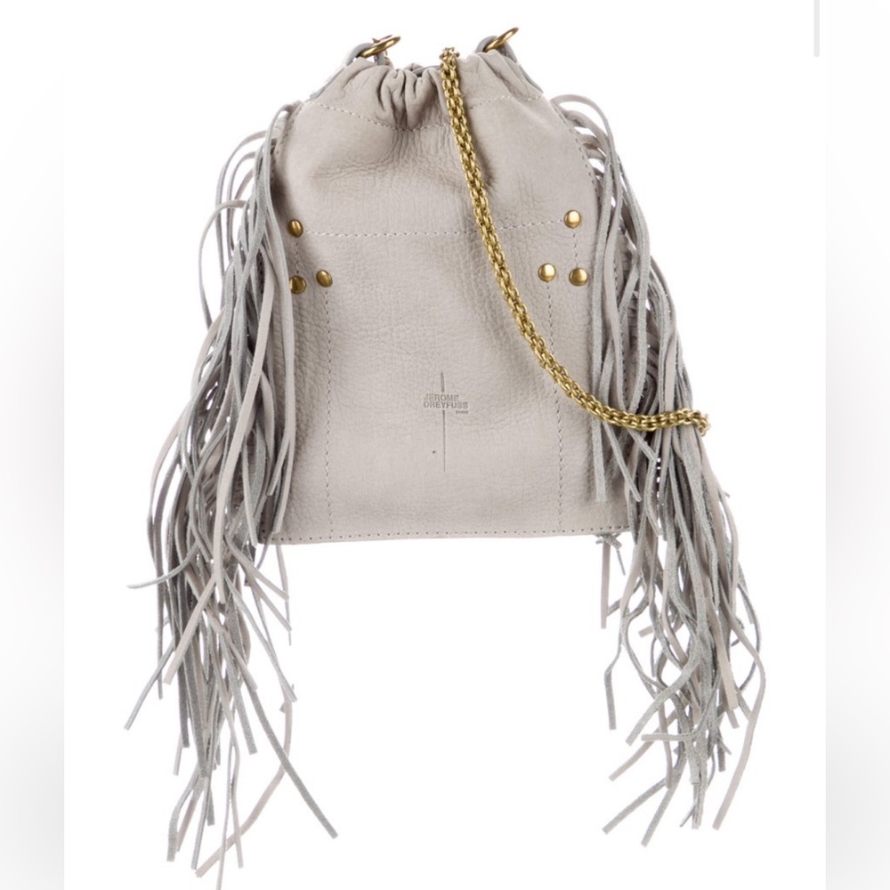 Jerome Dreyfuss grey leather pouch